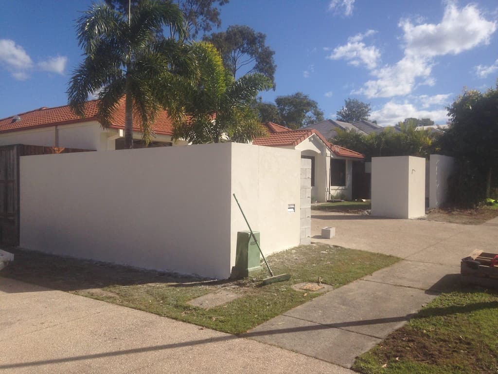 White Rendered Walls — Masonry Construction in Sunshine Coast, QLD