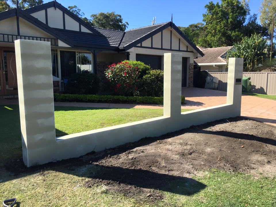 Wall Fence — Masonry Construction in Sunshine Coast, QLD