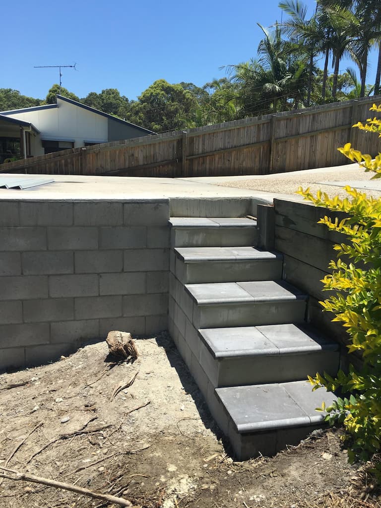 Retaining Walls And Stairs — Masonry Construction in Sunshine Coast, QLD