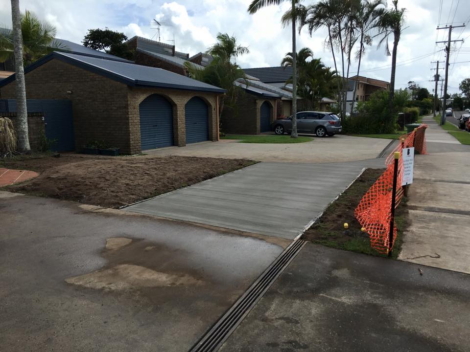 Final Result Of Concreting In Front Of The House — Masonry Construction in Sunshine Coast, QLD