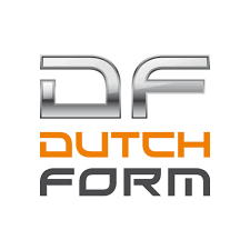 Een logo voor nederlandse vorm wordt getoond op een witte achtergrond.