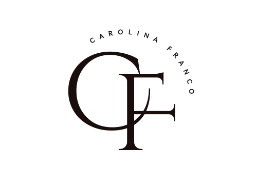 A black and white logo for carolina franco