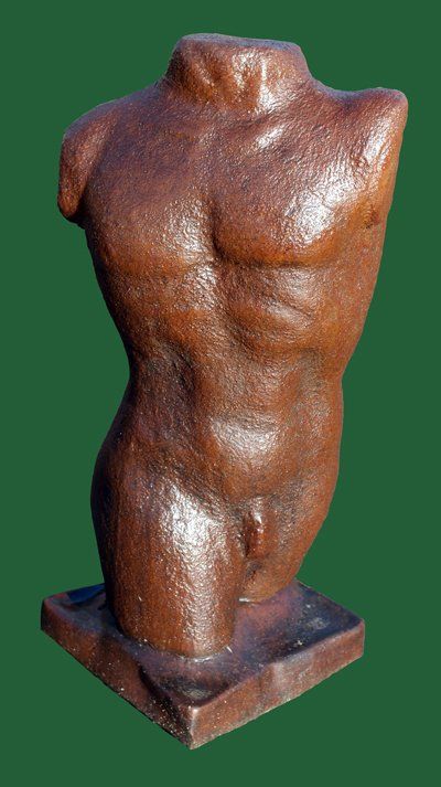 stone garden statue male torso