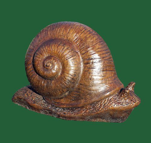 stone garden statue snail
