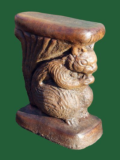 stone garden statue squirrel bench bases