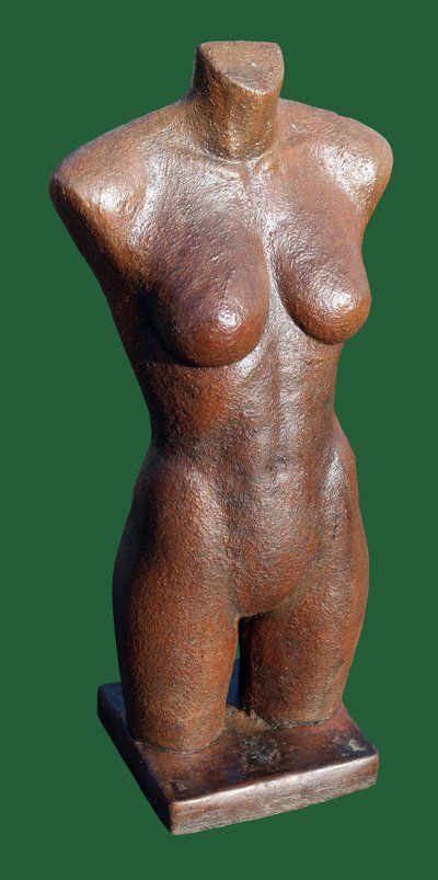 stone garden statue female torso