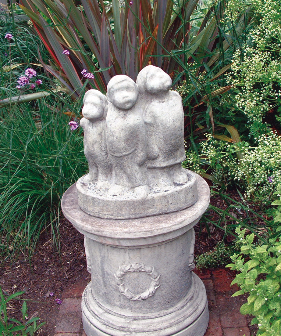 little scamps contemporary stone garden statue