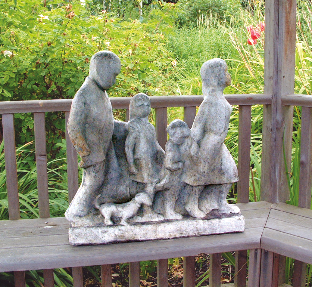 journey contemporary stone garden statue
