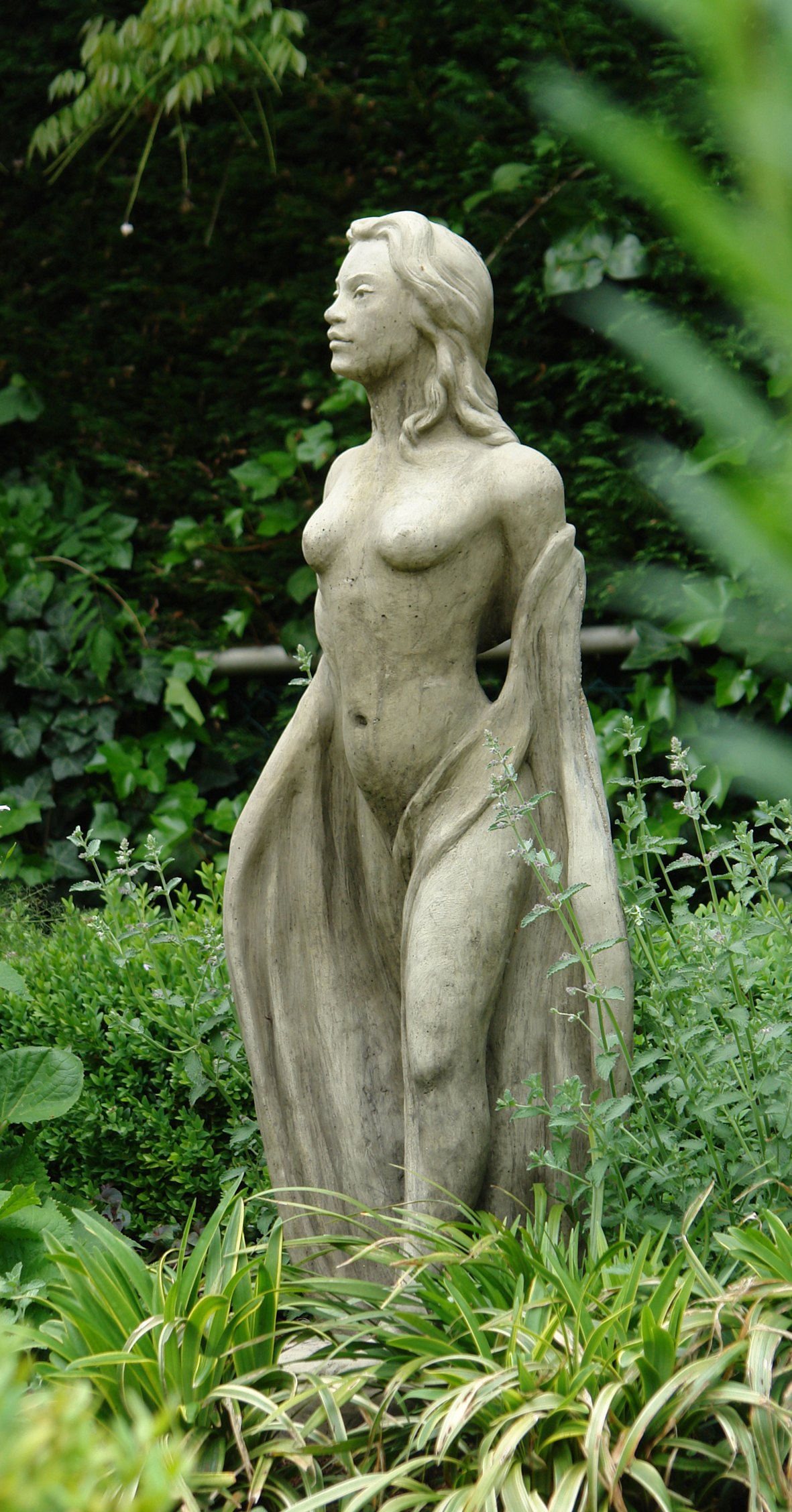 english rose spirit stone garden statue