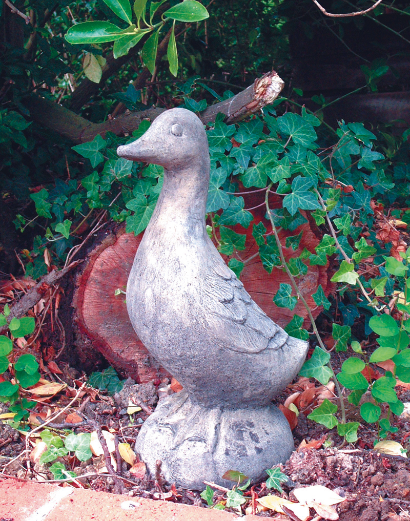 duck stone garden statue