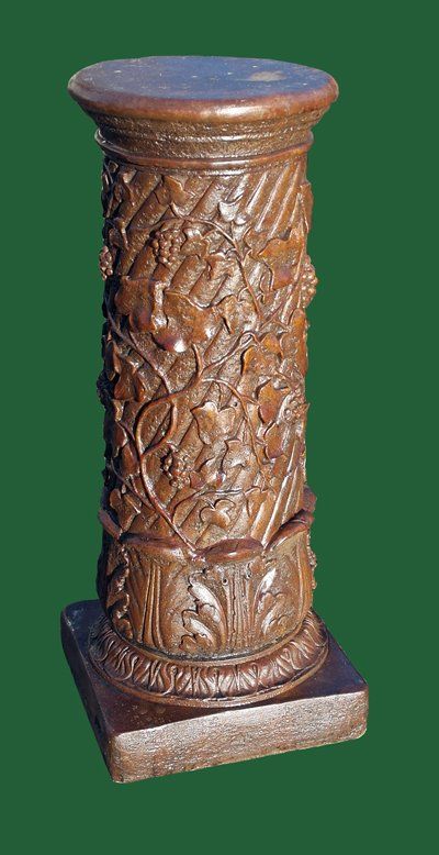 stone garden statue vine stand