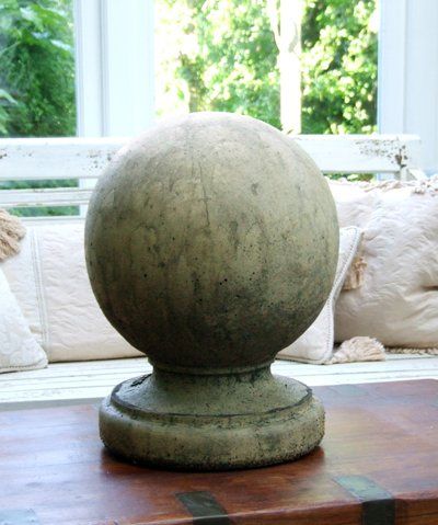 stone garden statue ball finial
