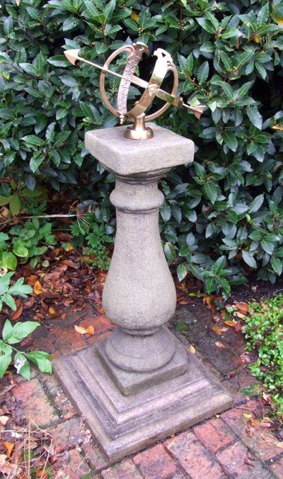 stone garden statue baluster medium armillary