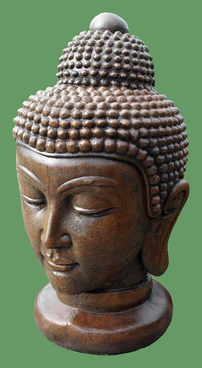 stone garden statue buddha head
