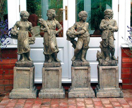 stone garden statue set of four traditional seasons