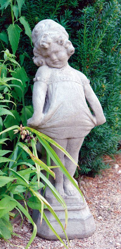 stone garden statue victorian girl