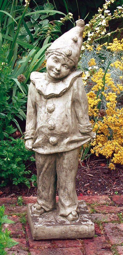 stone garden statue clown