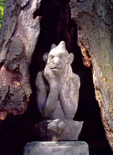 stone garden statue notre dame gargoyle