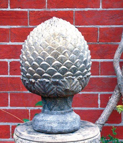 stone garden statue artichoke