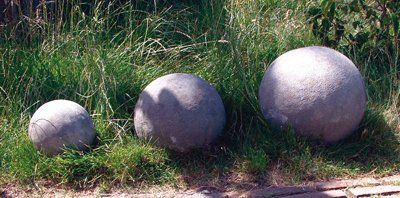 stone garden statue large small medium sphere spheres
