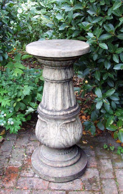 stone garden statue large pedestal