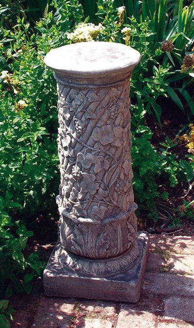 stone garden statue vine stand