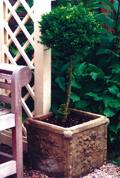 stone garden statue regency vase