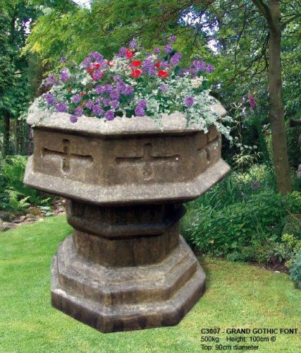 stone garden statue grand gothic font