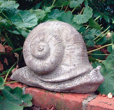 stone garden statue snail