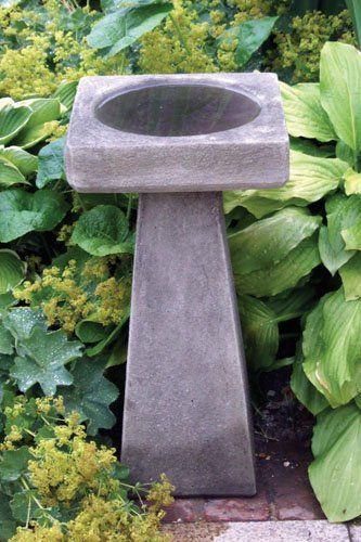 stone garden statue simple birdbath