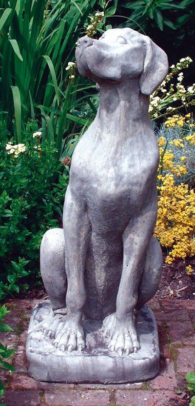 female great dane dog stone garden statue