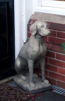 pointer dog stone garden statue