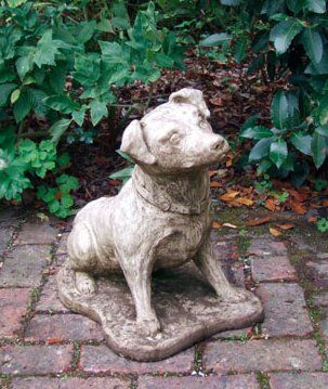 terrier dog stone garden statue