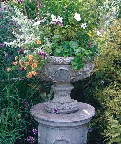 stone garden statue flemish vase