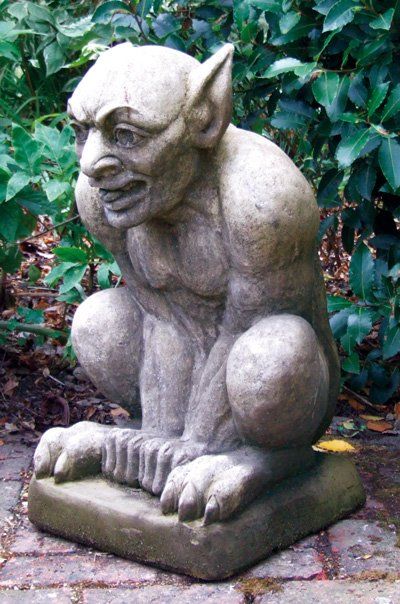 stone garden statue demon