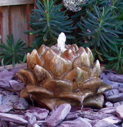 stone garden statue artichoke fountain