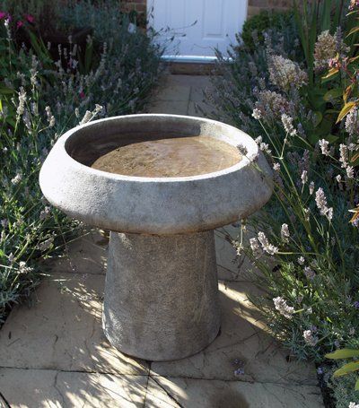 stone garden statue pure birdbath