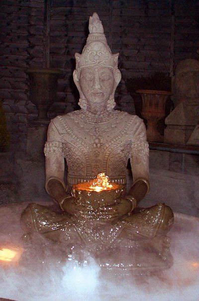 stone garden statue serene buddha fountain