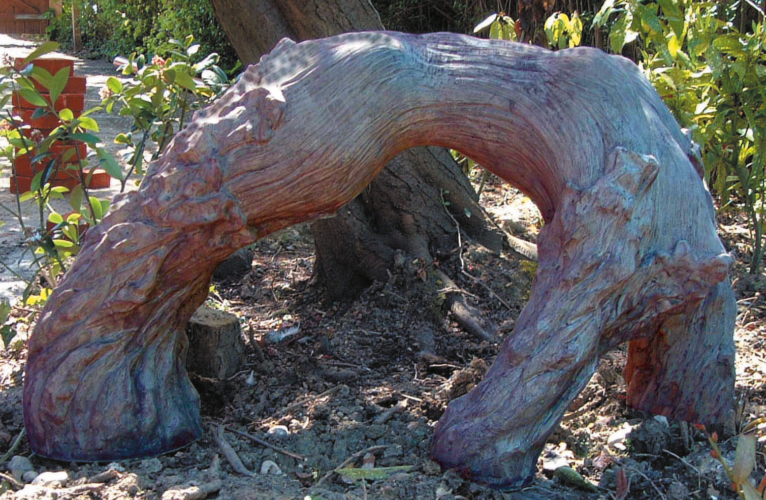 twisting torso stone garden statue