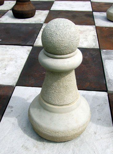 stone garden statue pawn sandstone