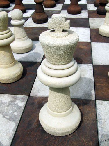stone garden statue king sandstone chess