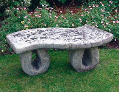 stone garden statue wealdon bench seating