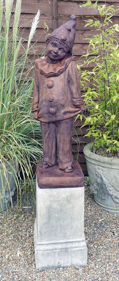 stone garden statue clown