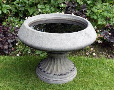 stone garden statue edwardian birdbath