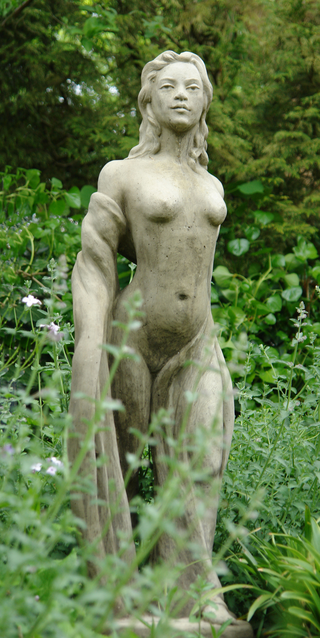 english rose spirit stone garden statue
