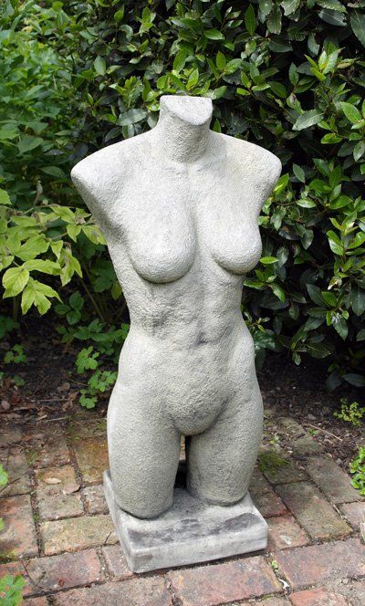 stone garden statue female torso