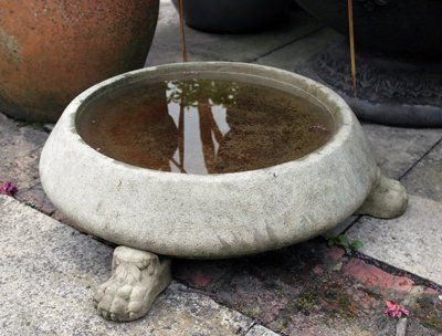 stone garden statue georgian birdbath