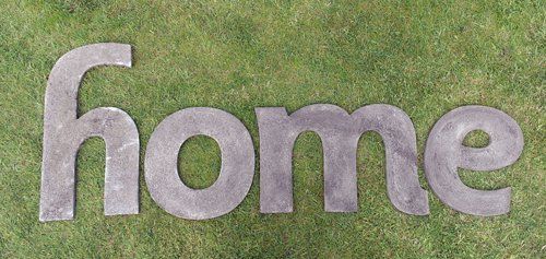 stone garden statue letters hope h o p e