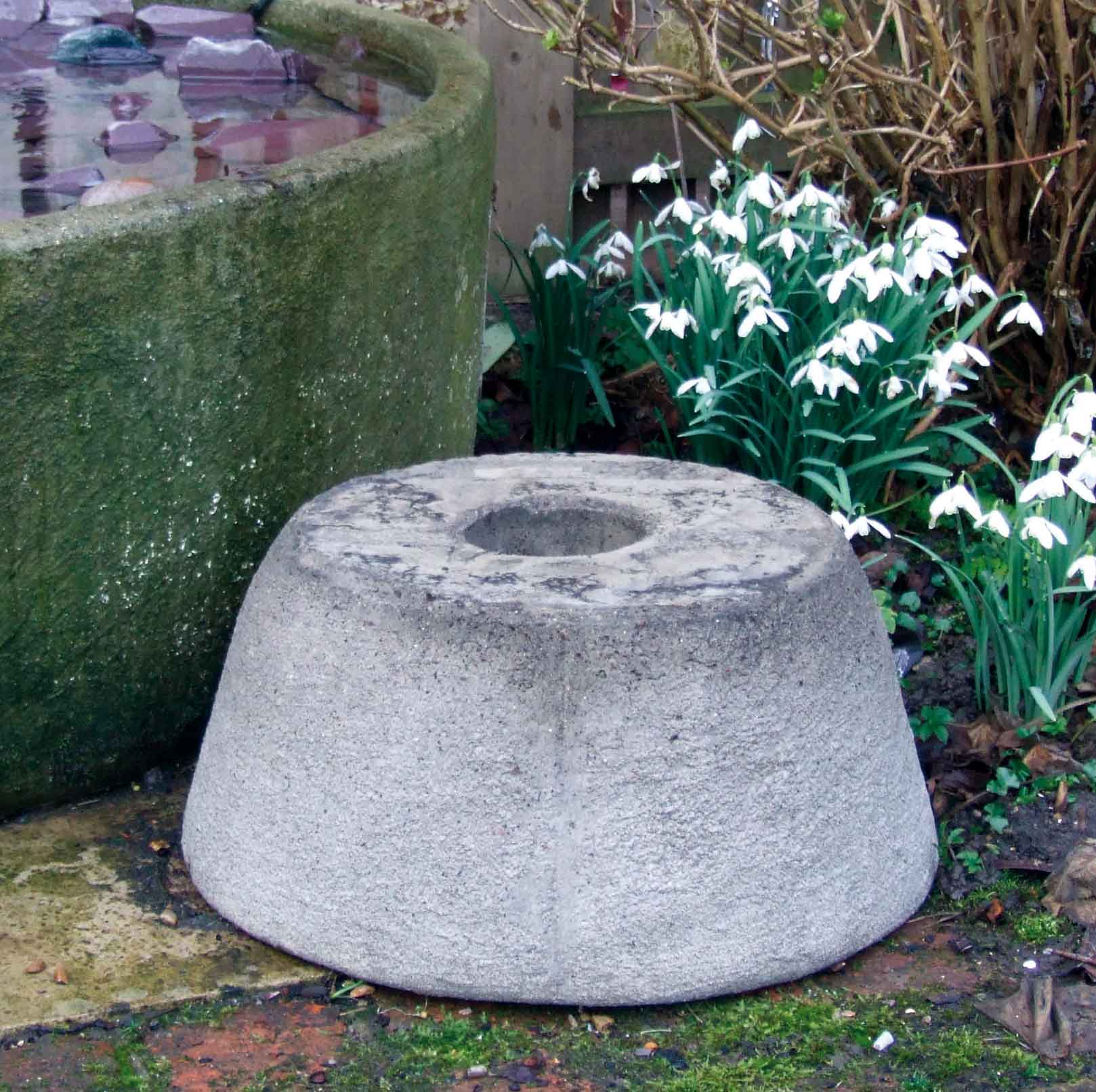 stone garden statue large pump housing