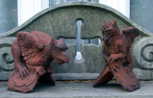 stone garden statue large griffin george's dragon